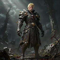 ronald mcdonald as eldenring boss. fromsoftware, dark souls, eldenring, screenshot, extremely detailed, insanely detailed, realistic, zbrush, horror, bloodbourne