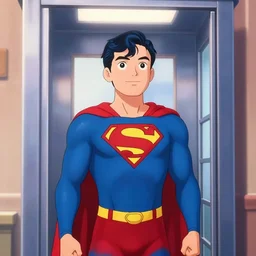 epic beautiful one anime pixar young superman in phonebooth in 1 9 9 5 spikey hair blonde cute hd portrait leica zeiss trending on flickr