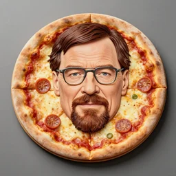 pizza shapped like Walter White