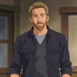 anime still of ryan renolds