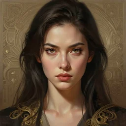 portrait of a woman in heightened detail, poised, intense emotion, detailed facial expression, detailed surroundings, intricate, elegant, highly detailed, centered, digital painting, artstation, concept art, smooth, sharp focus, illustration, by ( ross tran ), wlop