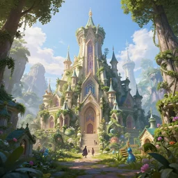 ethereal magical fairy city, highly detailed, 4k, HDR, award-winning, octane render, artstation