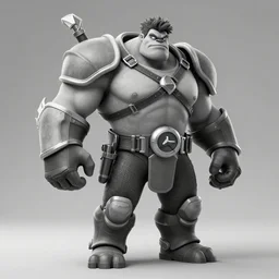 full body shot of roadhog from overwatch as a real, imposing person. photograph, black and white