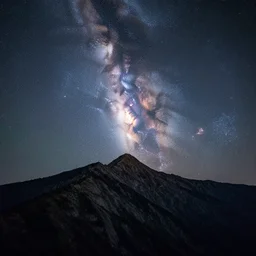 highly detailed realistic photo of milkyway on mountain, vibrant colors, award winning masterpiece photo, hyper realistic, concept art, 8 k detail post - processing