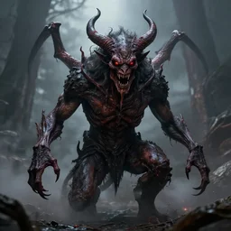 terrifying demon creature from hell