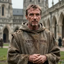 sean connery in name of the rose ( 1 9 8 6 ). medieval monk in robes. world weary, horror, gloomy. grime, dirt, motor oil. background is a medieval monastery. bloody zombie nurses hobbling in the dilapidated hospital. blue glow. oil painting, highly detailed, centered, digital painting, artstation, concept art, smooth, sharp focus, illustration, artgerm, tomasz alen kopera, peter mohrbacher, donato giancola, joseph christian leyendecker, zdzisław beksinski, drew struzan, hell demons