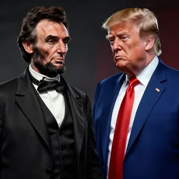 abraham lincoln in an mma fight vs donald trump, platinum unreal engine 6, fantasy, conceptual art, ray tracing