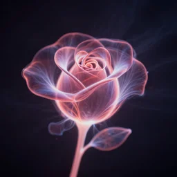 rose made of plasma