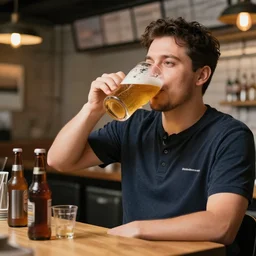 stable diffusion staff drinking a beer because they deserve it