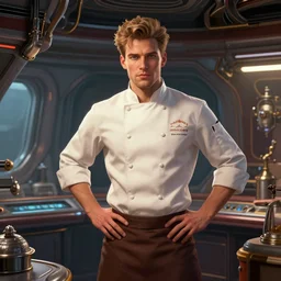 epic professional digital art of handsome british male starship chef, by leesha hannigan, iris van herpen, artstation, cgsociety, wlop, epic, much wow, much detail, gorgeous, detailed, masterpiece