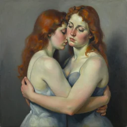 a couple's embrace by jenny saville