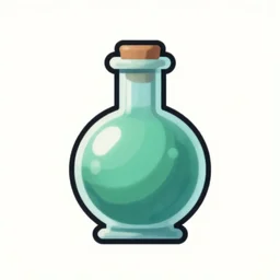 an icon of a potion bottle, rpg, digital art, skyrim, final-fantasy