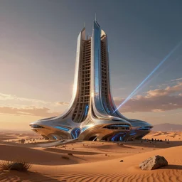 unfinished building by louis kahn, futuristic galactic evil desert extraterrestial at spring matte painting tundra elysian laser thermal vision sea bioshock sunset san andreas assassin's creed nature landscape bladerunner 2 0 4 9 crystal, archdaily, wallpaper, highly detailed, trending on artstation.