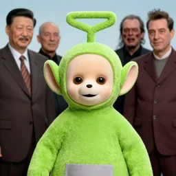 xi jinping, is teletubby, xijinping face, dark, horror, by donato giancola and greg rutkowski and wayne barlow and zdzisław beksinski