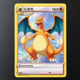 exact replica of a holographic charizard card
