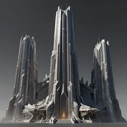 3 d sculpt coruscant of a thick futurist cyberpunk brutalist scifi tower edged weapon angular art deco cathedral architecture evil gothic tron, warhmmer 4 0 k spaceship inspired by the matrix, lotr, star wars, ilm, beeple, star citizen, halo, mass effect, starship troopers, elysium, the expanse, high tech industrial, artstation unreal