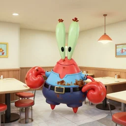 a restaurant inspired by the rusty krab, interior, realistic, photography