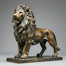 a lion by dylan lewis, bronze sculpture