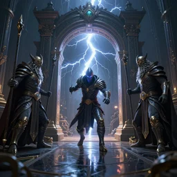 cult of wizards opening the portal of truth, 3 d render, unreal, high detail, atmospheric lightning, reflections, glossy, octane rendering