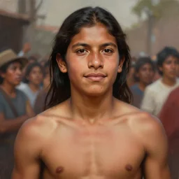 epic portrait of slim muscular rigoberta menchu, open friendly, guatemla, crowd for background, detailed, digital painting, artstation, concept art, donato giancola, joseph christian leyendecker, wlop, boris vallejo, breathtaking, high details, extremely detailed, sincere face, establishing shot, artistic, hyper realistic, beautiful face, matte octane render