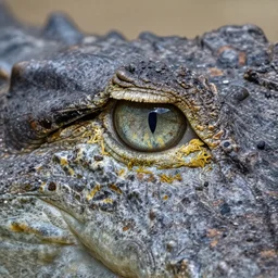 macro photography of a crocodile eye spiraling into the end of time