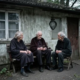 an old age home for geriatric satan goths. photographs.
