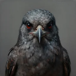 portrait of a creepy bird in the style of John Kenn Mortensen, realistic painting, high definition, digital art, matte painting, very detailed, realistic