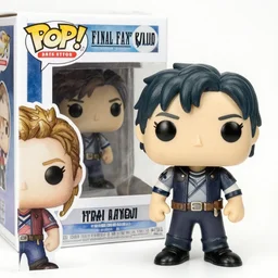 final fantasy characters funko pop, watercolor, toy, highly detailed, sharp focus