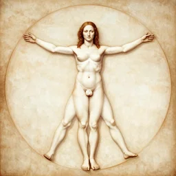 vitruvian woman by leonardo da vinci