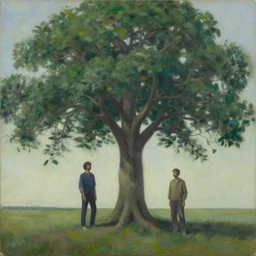 mystery tree, oil on canvas, by jeffrey catherine jones and enki bilal and winslow homer