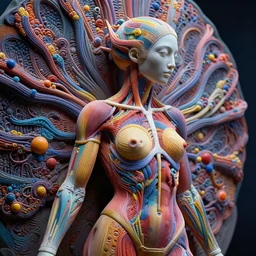 dreamscape, female, ross tran, vivid colors, anatomical, highly detailed sculpture, intricate detailed, ommatidia, 8 k, cinematic atmosphere, post - processing