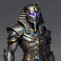 azir league of legends armor fanart egyptian helmet ref sheet epic cinematic atmospheric menacing imposing ornate purple glowing eyes detailed digital art lineart shaded deviantart artstation 4 k