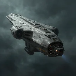 epic professional sci - fi digital art of heavy space cruiser landing, eerie atmospheric lighting, painted, detailed, foreboding, by wayne barlowe and hamish frater, hdr, 8 k, epic, stunning, gorgeous, much wow, cinematic, masterpiece