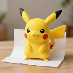 a paper towel pikachu