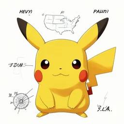US patent Drawing schematics of a Realistic Pikachu head