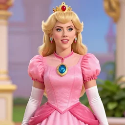 Scarlet Johansson as princess peach in the new mario bros movie