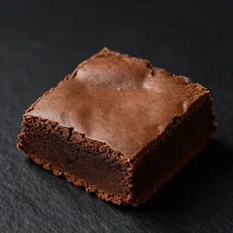 fudge brownies, black background, food photography