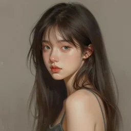 digital painting of a girl in the style of samdoesarts