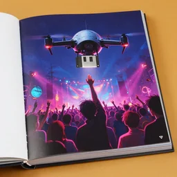 enhancement drone floppy disk everlasting gone reaching to the sky adorable anime photograph exquisite corpse footage of a screamo concert but everyone's wearing neon lighting colors can you see it? coffee table book of the apocalyptic event from 1962