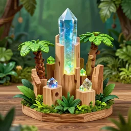 wood fortress greeble block amazon jungle accadamy of tower cristal global illumination ray tracing