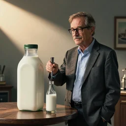 jimmy mcgill aka saul goodman attempting to sell you milk