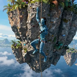 avatar climbing 1 0 0 meter vine to floating island, film still avatar 2
