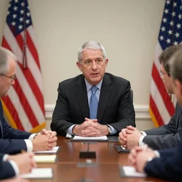 anthony fauci at a group meeting