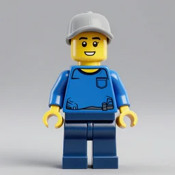 a lego minifigure wearing a blue jean and blue t - shirt and a grey cap, 3 d octane render, artstation, concept art, smooth, sharp focus ilustration hq, painting in the style of the movie poster, octane render, hyperrealistic, aenaluck, artgerm and roberto ferri and greg rutkowski