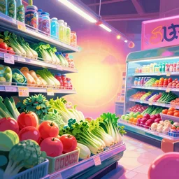 octane render weta digital vintage movie poster vaporwave aesthetic houdini japanese fresh supermarket surreal photography beautiful bloom light colorful