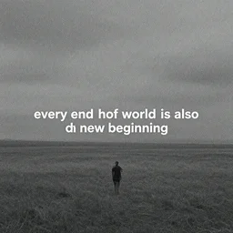 every end of the world is also a new beginning
