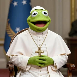 Kermit the Frog as the pope