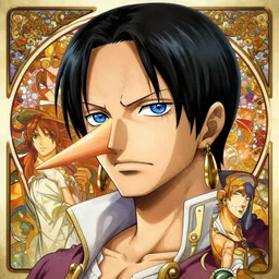 highly detailed vfx portrait of nico robin by eiichiro oda!, makoto shinkai, alphonse mucha, masterpriece, art by artgerm and greg rutkowski!, blue eyes!!, large aquiline nose!!, gaston bussiere, stanley kubrick, kaoru mori, intricately detailed, behance, 4 k, hdr