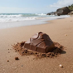the ocean made from chocolate