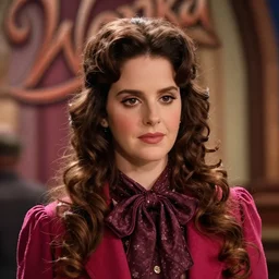 a film still closeup of lana del rey in willy wonka and the chocolate factory